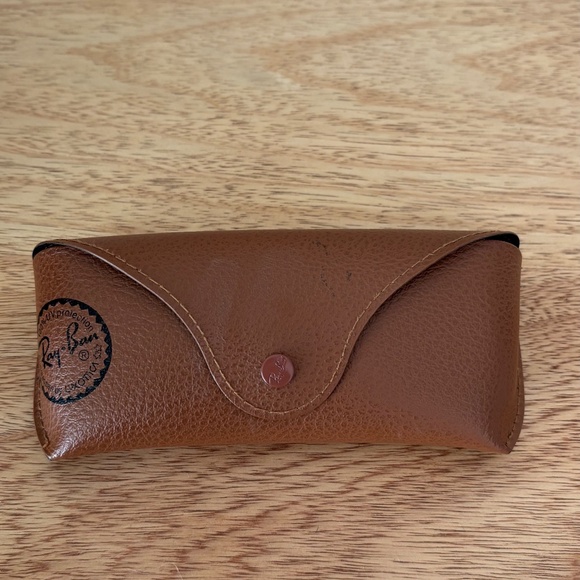 Case Only - brown Ray-Ban  Sunglasses Case with Lens Cloth - Picture 5 of 5